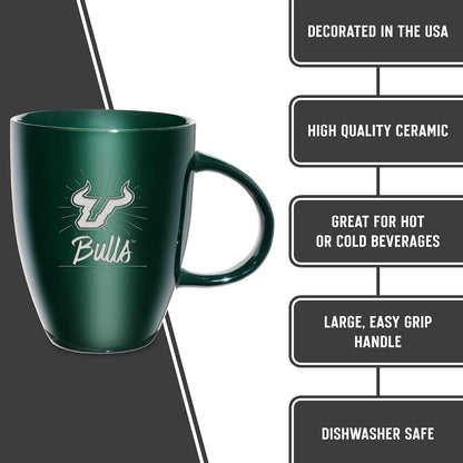 NCAA 18oz Laser Engraved Ceramic Lustre Mug - Coffee-Tea - Colors D