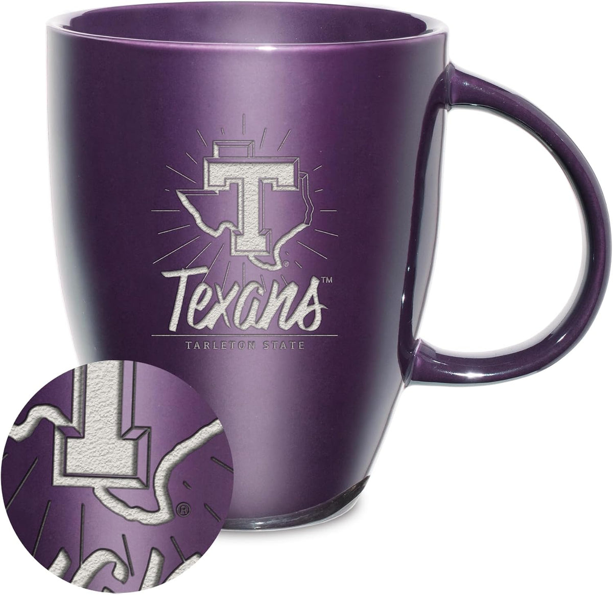 NCAA 18oz Laser Engraved Ceramic Lustre Mug - Coffee-Tea - Colors D