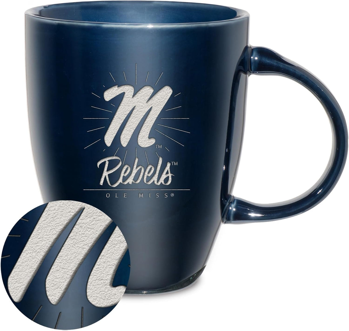 NCAA 18oz Laser Engraved Ceramic Lustre Mug - Coffee-Tea - Colors D