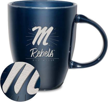 NCAA 18oz Laser Engraved Ceramic Lustre Mug - Coffee-Tea - Colors D