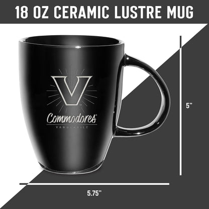 NCAA 18oz Laser Engraved Ceramic Lustre Mug - Coffee-Tea - Colors D