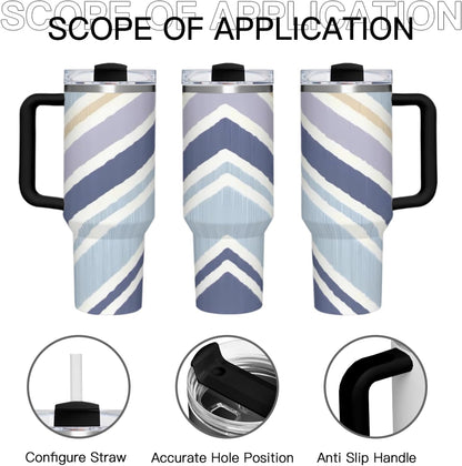 Commuter Vacuum Tumbler: No-Leak 40OZ Capacity, Easy Single-Hand Use, Fits Vehicles/Offices - Perfect for Travel, Driving, Daily Transit