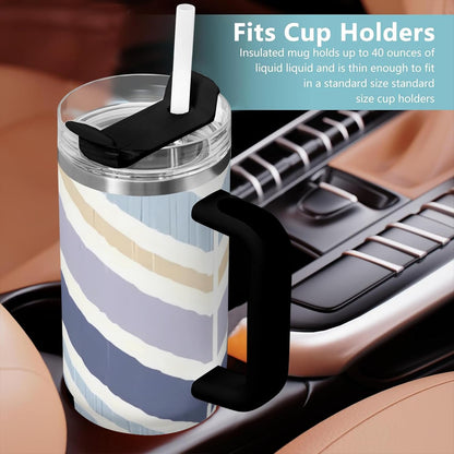 Commuter Vacuum Tumbler: No-Leak 40OZ Capacity, Easy Single-Hand Use, Fits Vehicles/Offices - Perfect for Travel, Driving, Daily Transit