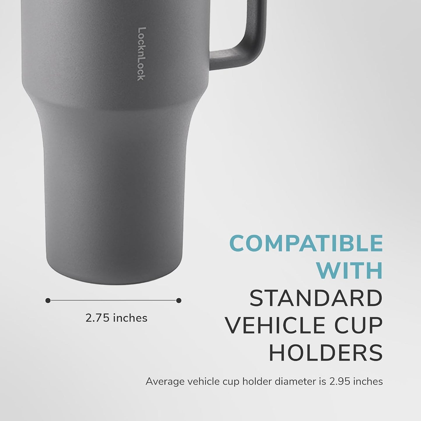 Metro Travel Mug, Premium 18/8 Stainless Steel Tumbler Cup for Hot and Cold Drinks, Double Wall Insulated with Handle and Lid, Ivory, 27oz