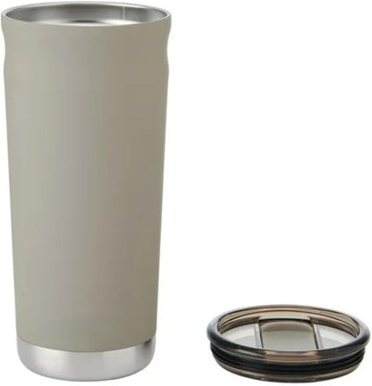 18 oz Insulated Coffee Mug with Handle & Flow Motion Lid, 18/8 Stainless Steel Vacuum Travel Tumbler, Cup Holder Friendly, Keeps Hot 6 Hours，Black