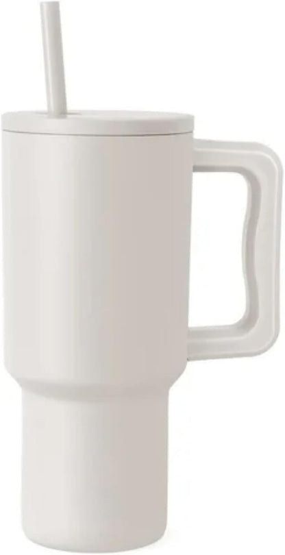 18 oz Insulated Coffee Mug with Handle & Flow Motion Lid, 18/8 Stainless Steel Vacuum Travel Tumbler, Cup Holder Friendly, Keeps Hot 6 Hours，Black