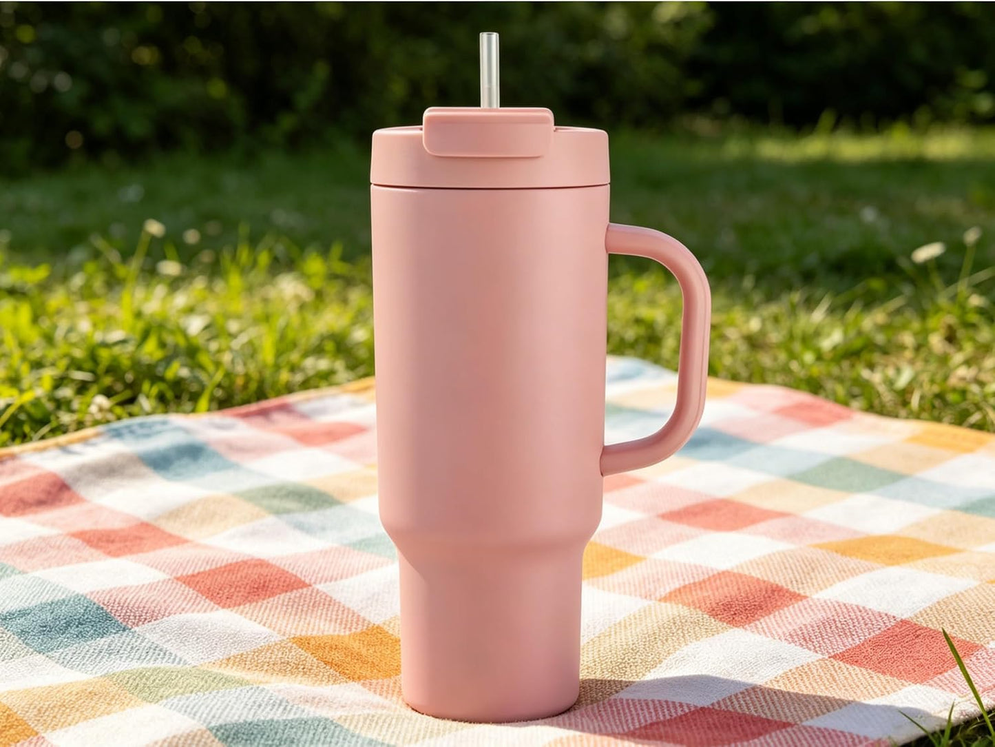 18 oz Insulated Coffee Mug with Handle & Flow Motion Lid, 18/8 Stainless Steel Vacuum Travel Tumbler, Cup Holder Friendly, Keeps Hot 6 Hours，Black