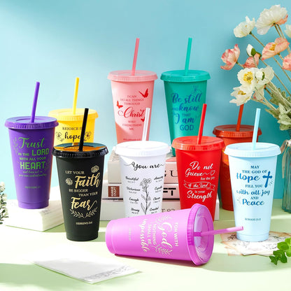 30 Pcs Christian Gifts Cups Bulk for Women, Fresh Color, Bible