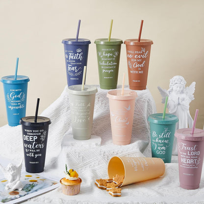 30 Pcs Christian Gifts Cups Bulk for Women, Fresh Color, Bible