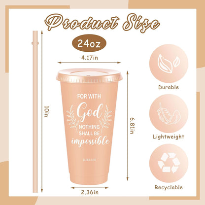 30 Pcs Christian Gifts Cups Bulk for Women, Fresh Color, Bible