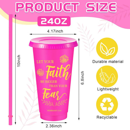 30 Pcs Christian Gifts Cups Bulk for Women, Fresh Color, Bible