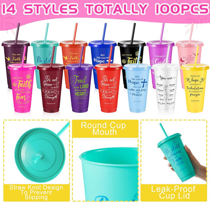 30 Pcs Christian Gifts Cups Bulk for Women, Fresh Color, Bible