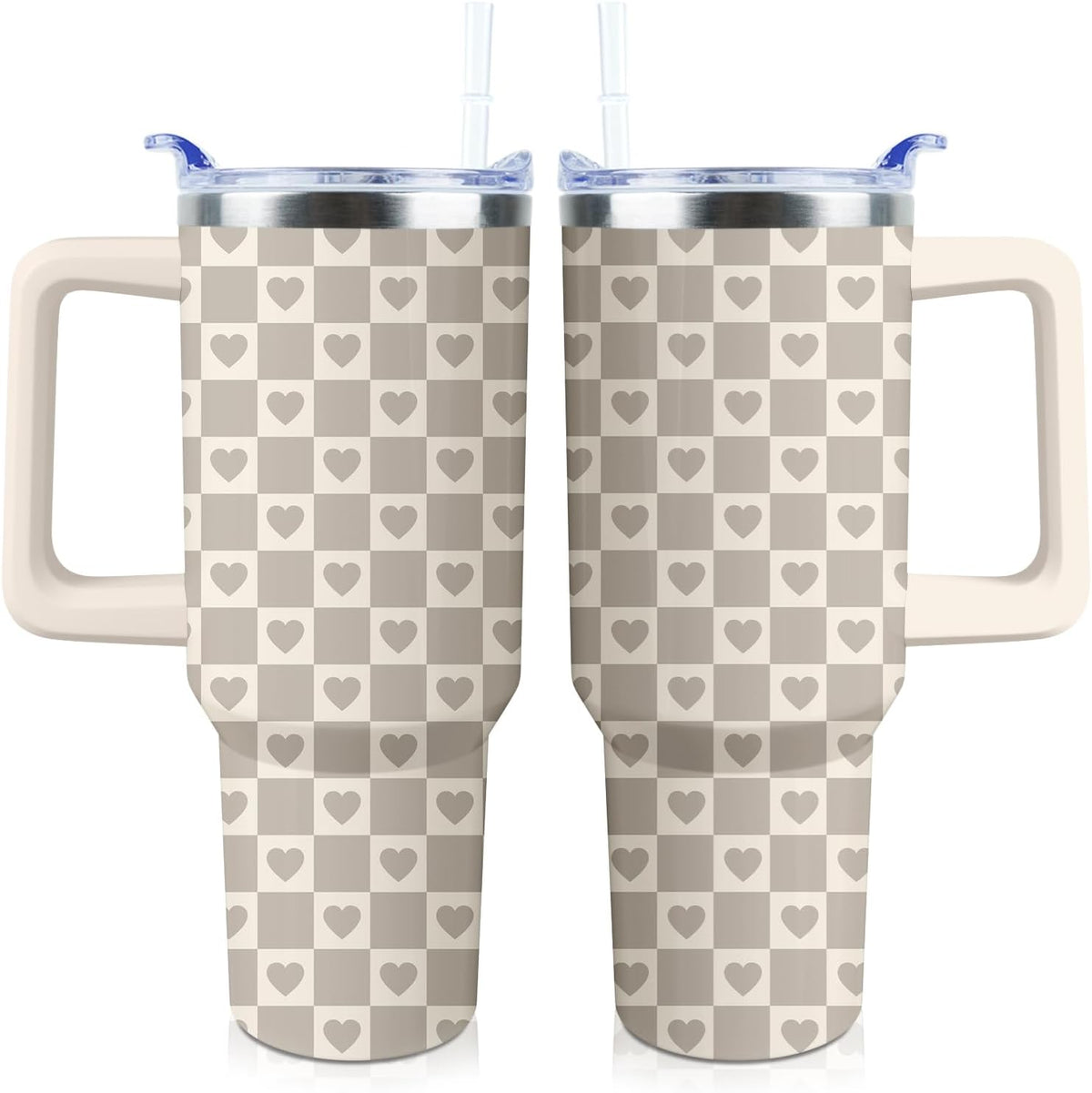40 oz Tumbler with Handle and Straw Lid Leak Proof