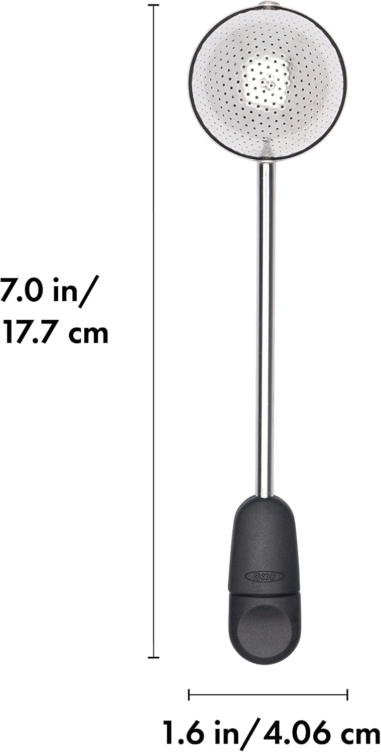 Brew Twisting Ball Tea Infuser - Fine Mesh, Stainless Steel
