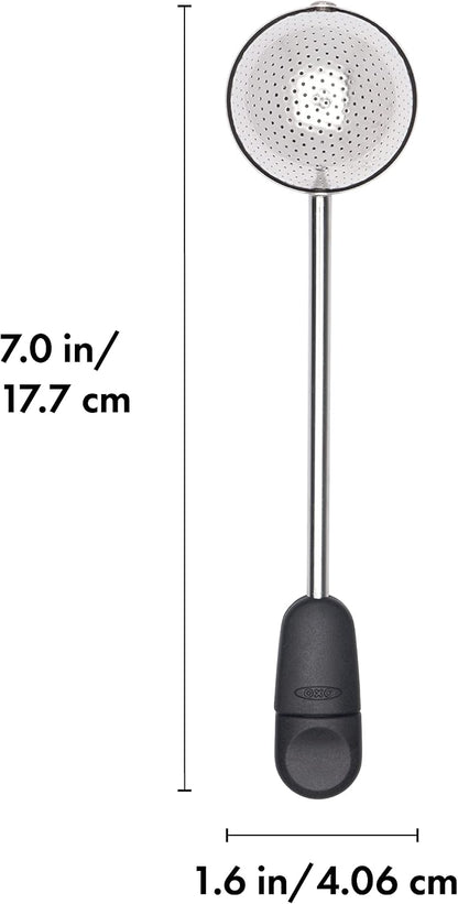 Brew Twisting Ball Tea Infuser - Fine Mesh, Stainless Steel