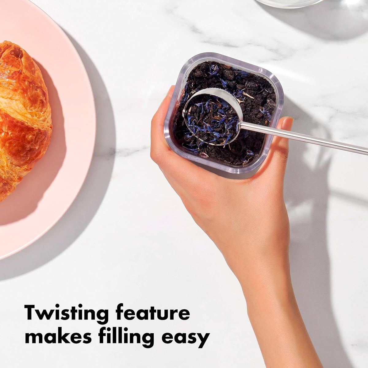 Brew Twisting Ball Tea Infuser - Fine Mesh, Stainless Steel