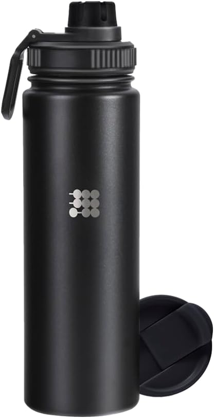 Hydro Bottle 24 oz – Insulated Steel – Mint Green | 2 Leak-Proof Lids, Cold 24h/Hot 12h