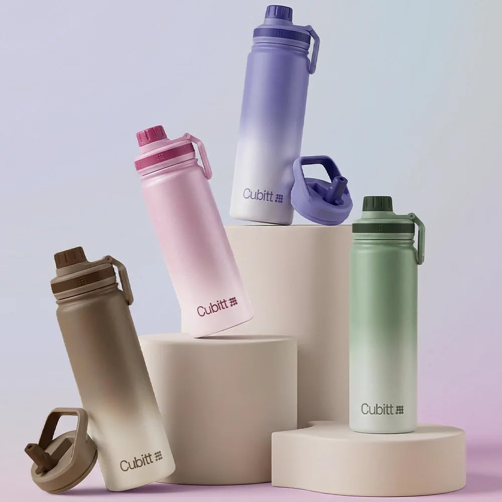 Hydro Bottle 24 oz – Insulated Steel – Mint Green | 2 Leak-Proof Lids, Cold 24h/Hot 12h