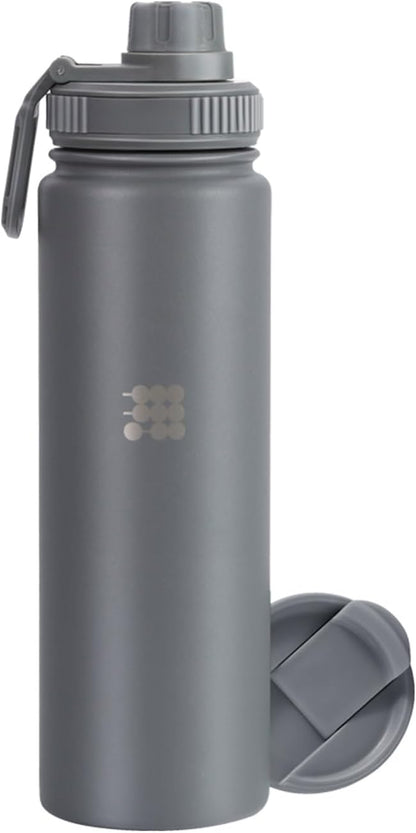 Hydro Bottle 24 oz – Insulated Steel – Mint Green | 2 Leak-Proof Lids, Cold 24h/Hot 12h