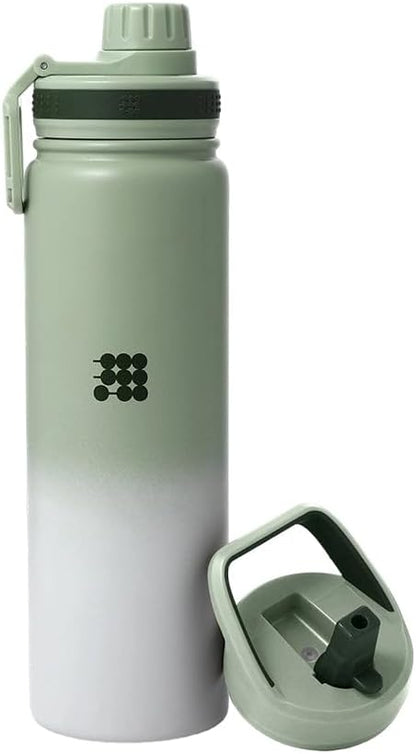 Hydro Bottle 24 oz – Insulated Steel – Mint Green | 2 Leak-Proof Lids, Cold 24h/Hot 12h
