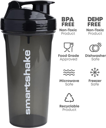 Lite 4 Pack 400 ml/13.5 oz Protein Shaker Bottle | Silent Mixing | Leak-Proof Shaker Bottle | Shaker Cups For Protein Shakes | Gym Shaker Bottle | BPA-Free, Dishwasher Safe | Multicolor