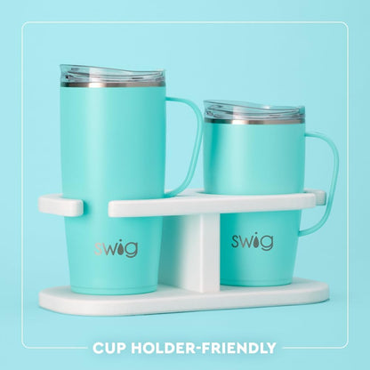 18oz Insulated Travel Mug with Handle & Lid, Primrose | Triple Insulated Stainless Steel - Handle & Lid Included - Keeps Coffee Hot or Cold - Cup Holder Friendly