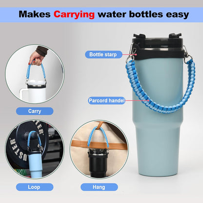 Paracord Handle Strap for Stanley Cup - Heavy Duty Compatible with Stanley 40oz 30oz Tumbler, Stanley Cup Accessories