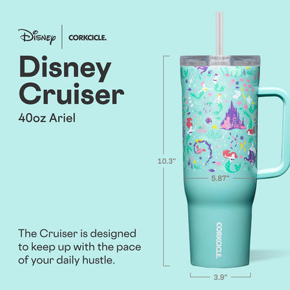 Cruiser Tumbler with Handle, 22 oz, Disney Mickey Retro Rainbow