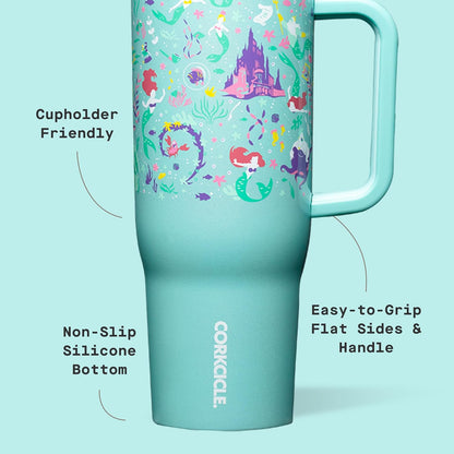 Cruiser Tumbler with Handle, 22 oz, Disney Mickey Retro Rainbow