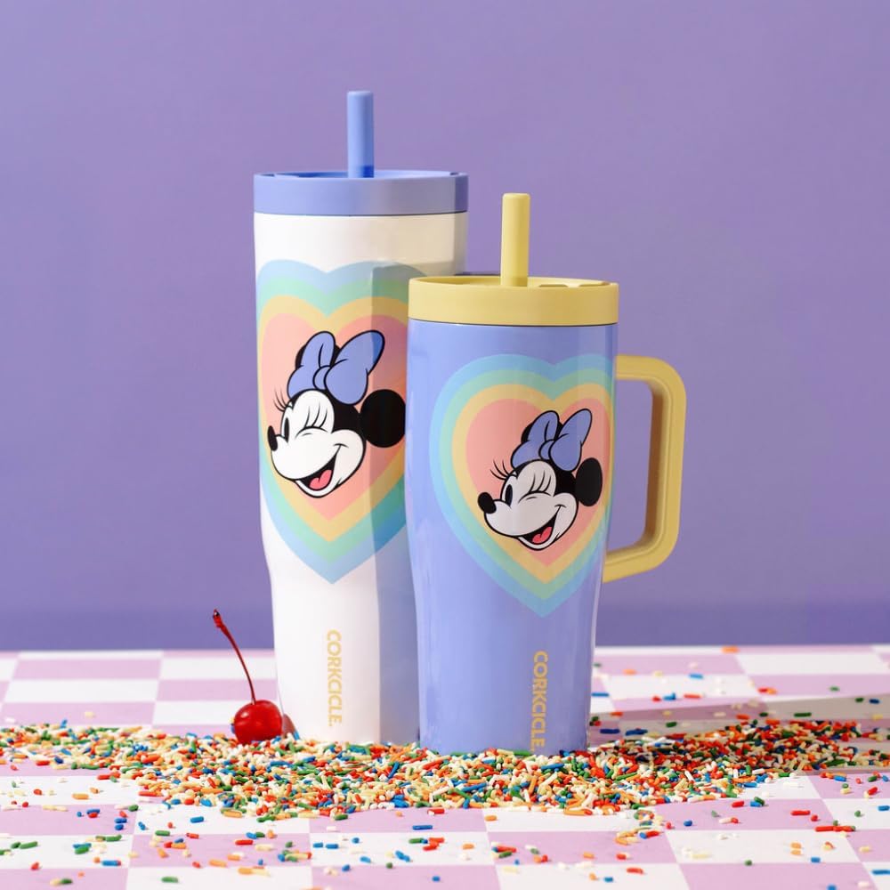 Cruiser Tumbler with Handle, 22 oz, Disney Mickey Retro Rainbow
