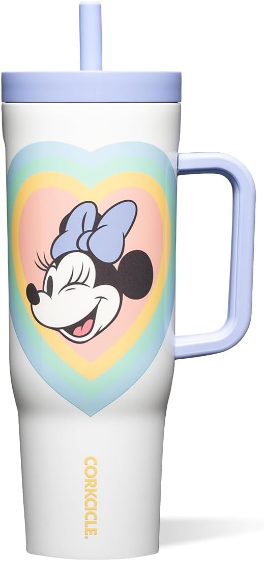 Cruiser Tumbler with Handle, 22 oz, Disney Mickey Retro Rainbow