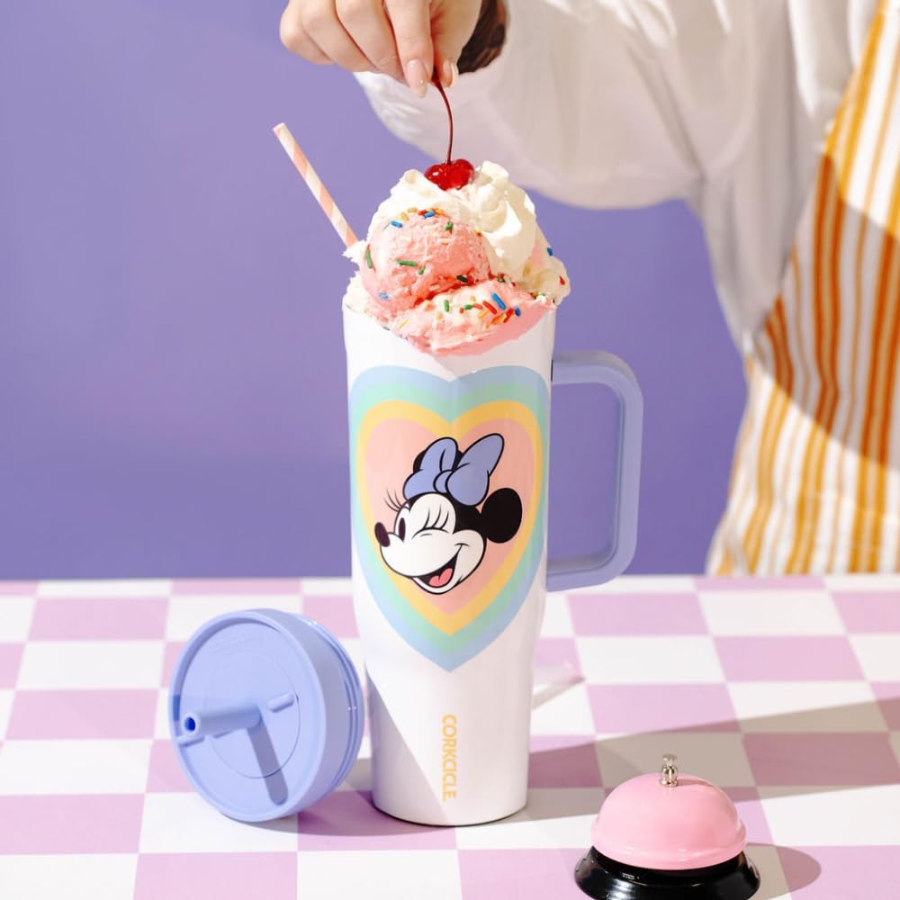Cruiser Tumbler with Handle, 22 oz, Disney Mickey Retro Rainbow