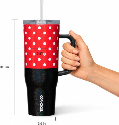 Cruiser Tumbler with Handle, 22 oz, Disney Mickey Retro Rainbow