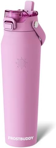 Frost Buddy 24oz Insulated Water Bottle with Straw & Chug Lid | Leak-Proof Stainless Steel | 24-Hours Cold | Sweat-Proof, Cup Holder Friendly | Ideal for Gym, Travel, Sports & Everyday Hydration - Colors A