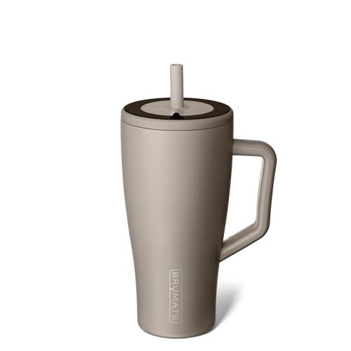 BrüMate Era 40 oz Tumbler with Handle & Straw | 100% Leakproof Insulated Water Bottle Tumbler with Lid & Flexible SoftSip Straw | Made of Stainless Steel | Cup Holder Friendly | 40oz (Nightfall Blue)