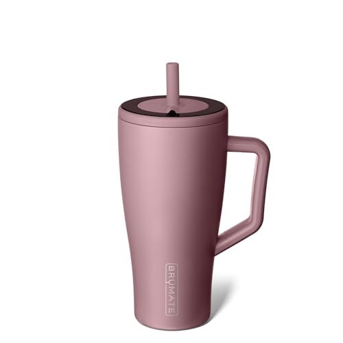 BrüMate Era 40 oz Tumbler with Handle & Straw | 100% Leakproof Insulated Water Bottle Tumbler with Lid & Flexible SoftSip Straw | Made of Stainless Steel | Cup Holder Friendly | 40oz (Nightfall Blue)