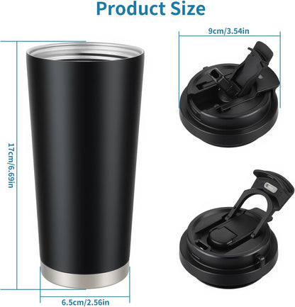 Stainless steel insulated Tumbler Portable leak-proof coffee mug 18oz sports water Bottle suitable for car cup holder BPA-free insulated water bottle for sports，school，travel，Grey landscape