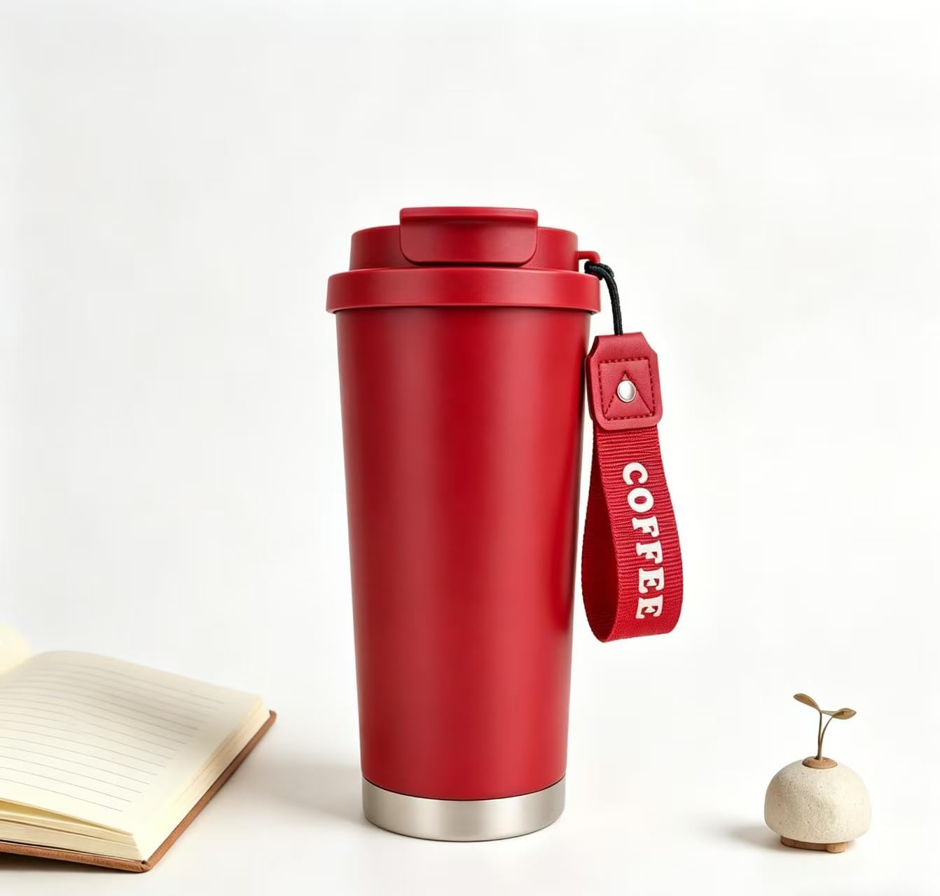 Stainless steel insulated Tumbler Portable leak-proof coffee mug 18oz sports water Bottle suitable for car cup holder BPA-free insulated water bottle for sports，school，travel，Grey landscape