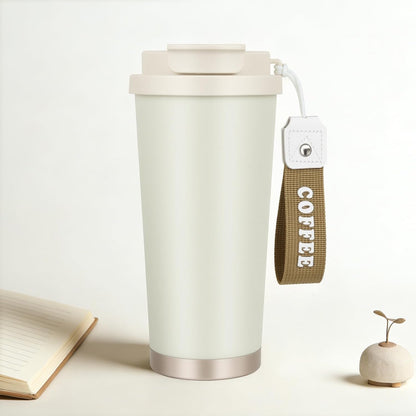 Stainless steel insulated Tumbler Portable leak-proof coffee mug 18oz sports water Bottle suitable for car cup holder BPA-free insulated water bottle for sports，school，travel，Grey landscape