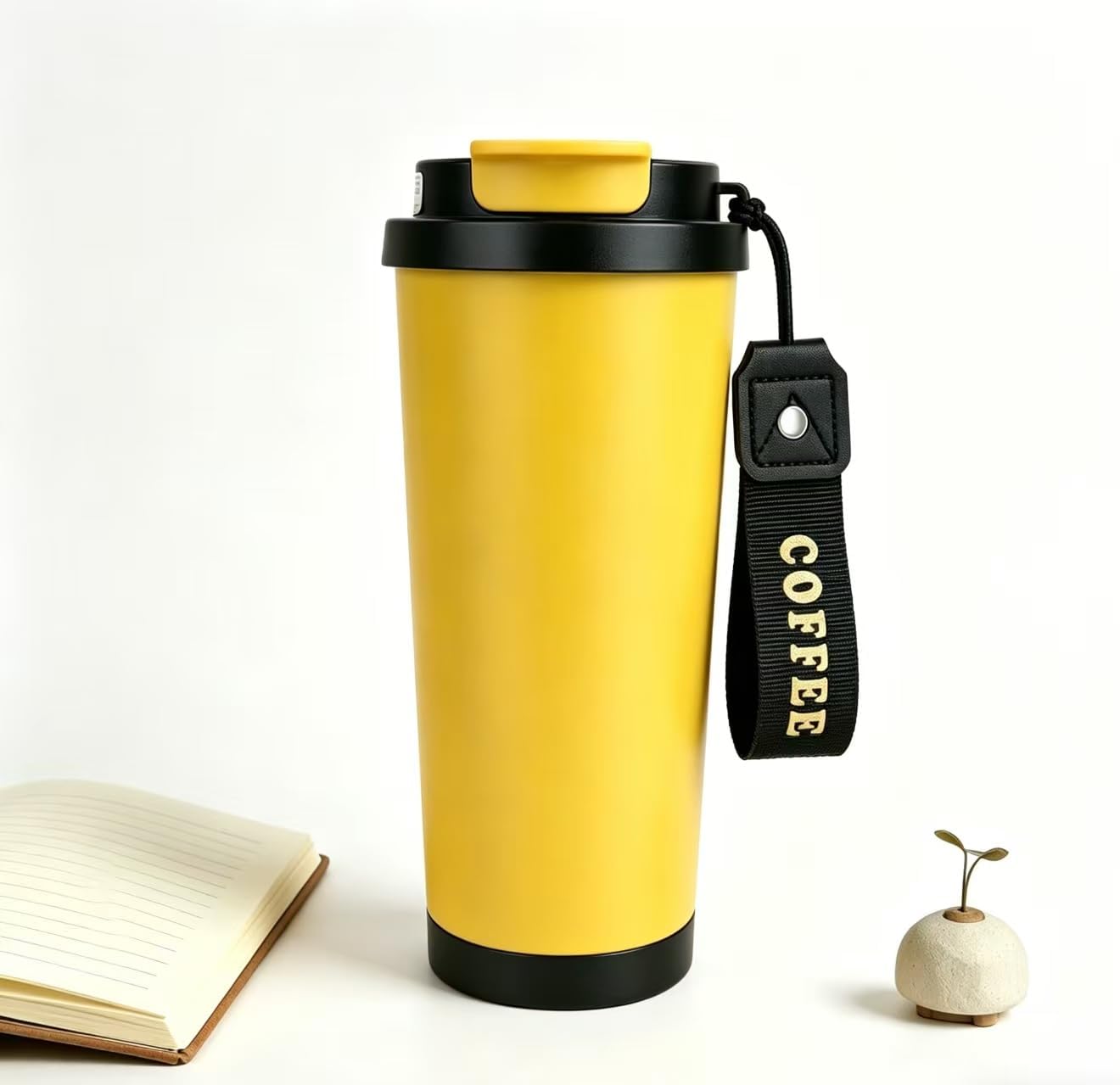 Stainless steel insulated Tumbler Portable leak-proof coffee mug 18oz sports water Bottle suitable for car cup holder BPA-free insulated water bottle for sports，school，travel，Grey landscape