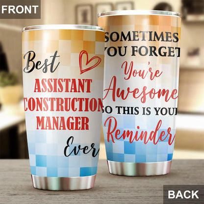 Best Lacrosse Coach Ever Tumbler Stainless Steel 20oz, Office Gifts Women Men Work Friends Coworker, Driking Coffee Cup For Birthday Christmas - Colors J