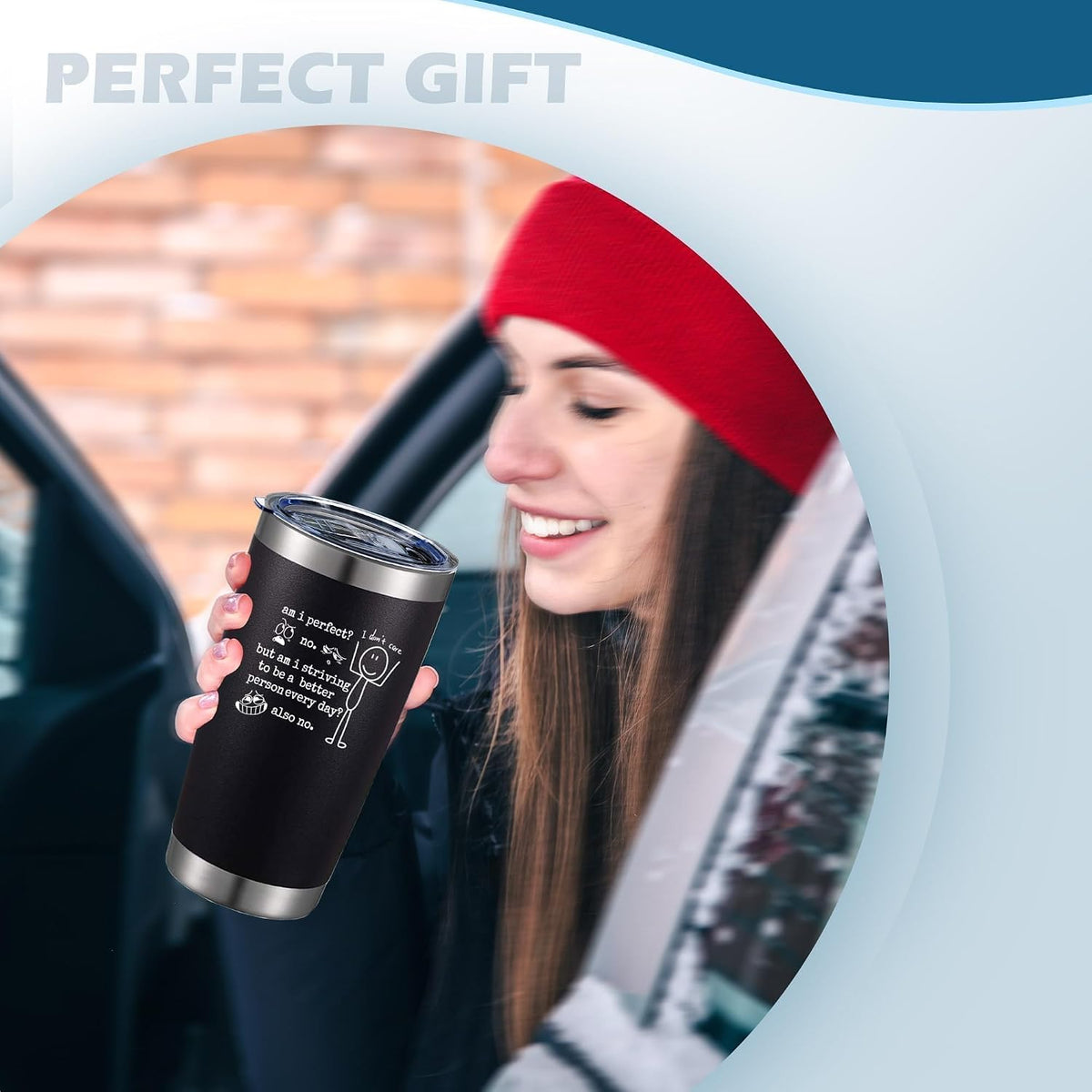 20oz Selective Hearing Sarcastic Black Stainless Steel Tumbler with Lid | Double Wall Insulated Mug, Funny Office Humor Quote Print Design, Novelty Coworker Gift for Men Women, Fits Birthday Xmas