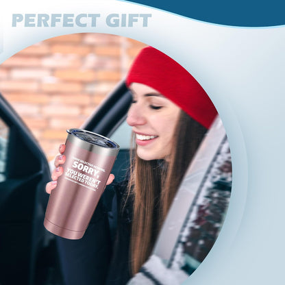 20oz Selective Hearing Sarcastic Black Stainless Steel Tumbler with Lid | Double Wall Insulated Mug, Funny Office Humor Quote Print Design, Novelty Coworker Gift for Men Women, Fits Birthday Xmas