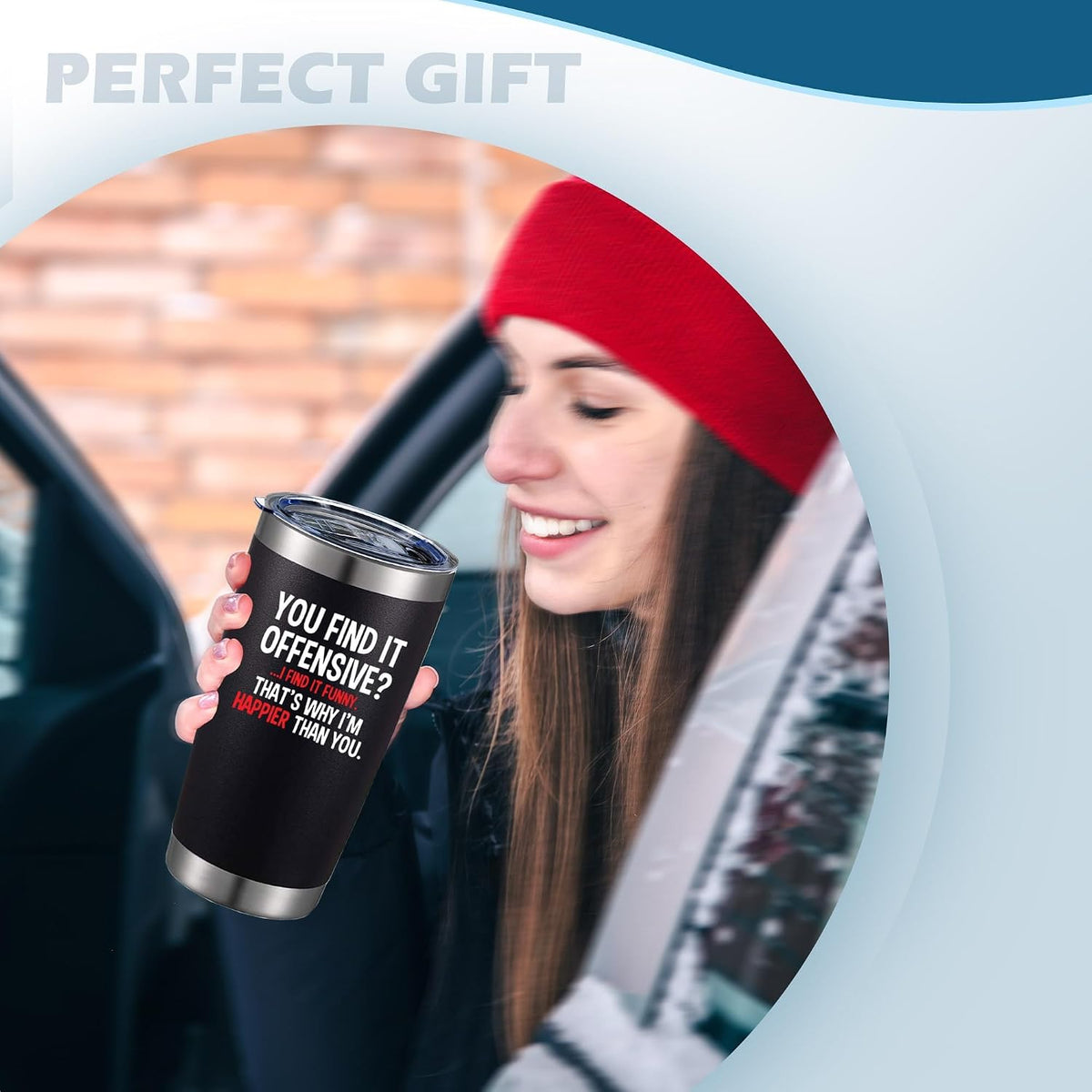 20oz Selective Hearing Sarcastic Black Stainless Steel Tumbler with Lid | Double Wall Insulated Mug, Funny Office Humor Quote Print Design, Novelty Coworker Gift for Men Women, Fits Birthday Xmas