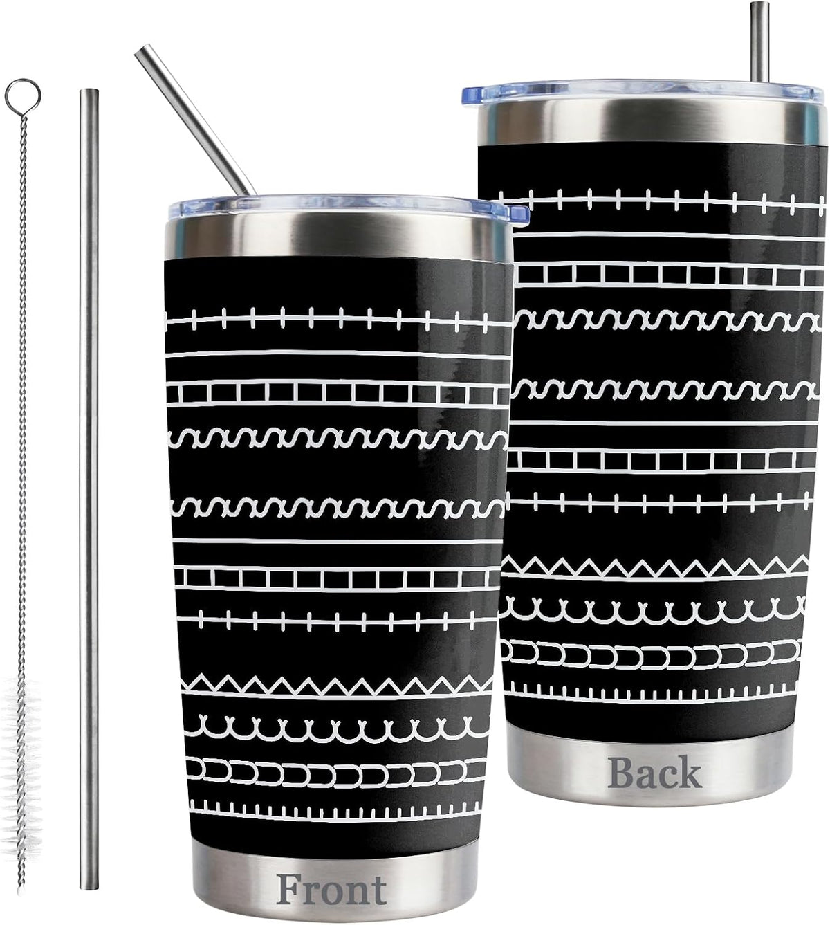 Hidden Message 20oz Insulated Stainless Steel Tumbler with Lid & Straw | Funny Prank Gift for Coworkers, Friends & Family, Ideal White Elephant & Birthday Office Gift