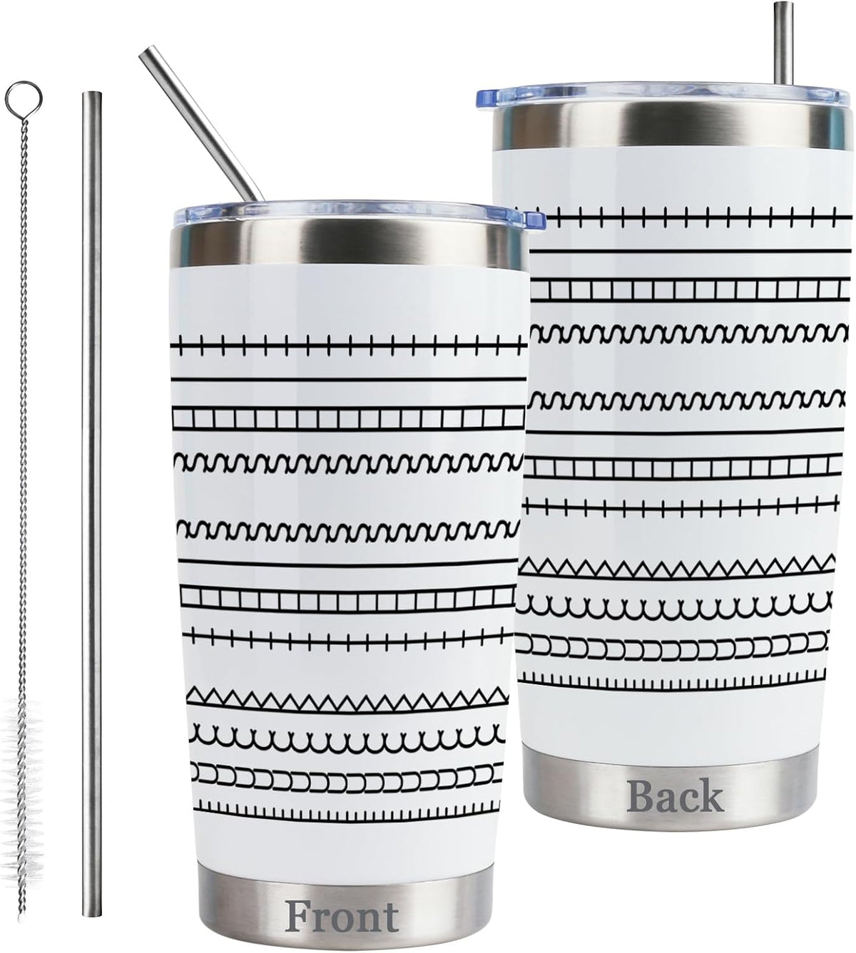 Hidden Message 20oz Insulated Stainless Steel Tumbler with Lid & Straw | Funny Prank Gift for Coworkers, Friends & Family, Ideal White Elephant & Birthday Office Gift