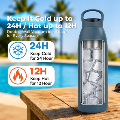 32oz Insulated Stainless Steel Water Bottle with Handle