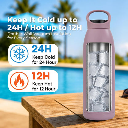 32oz Insulated Stainless Steel Water Bottle with Handle