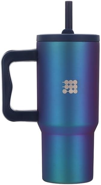 Mini Tumbler 24 oz Insulated – Obsidian Black | Leak-Proof, BPA-Free with Handle & Straw