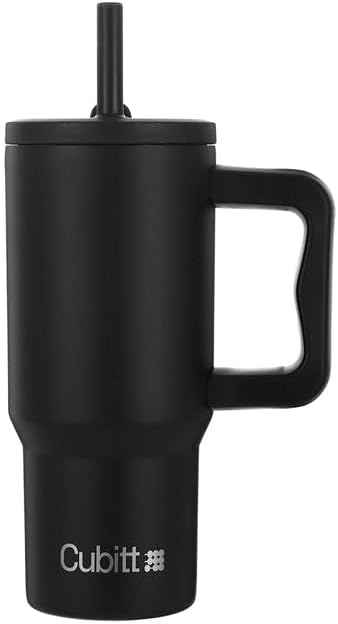 Mini Tumbler 24 oz Insulated – Obsidian Black | Leak-Proof, BPA-Free with Handle & Straw